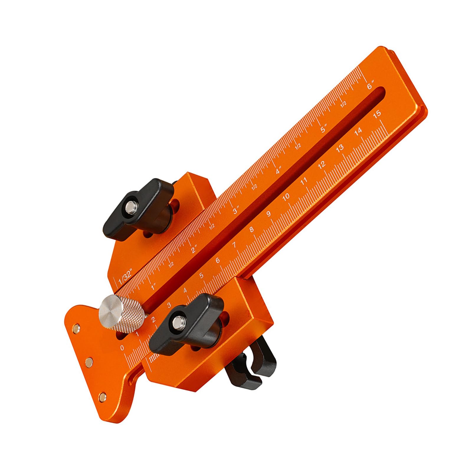 Aluminum Alloy Cutting Baffle with Scale Woodworking Tool Fast Ripping Guide with Double Scale Ruler Metal Table Observed Fence