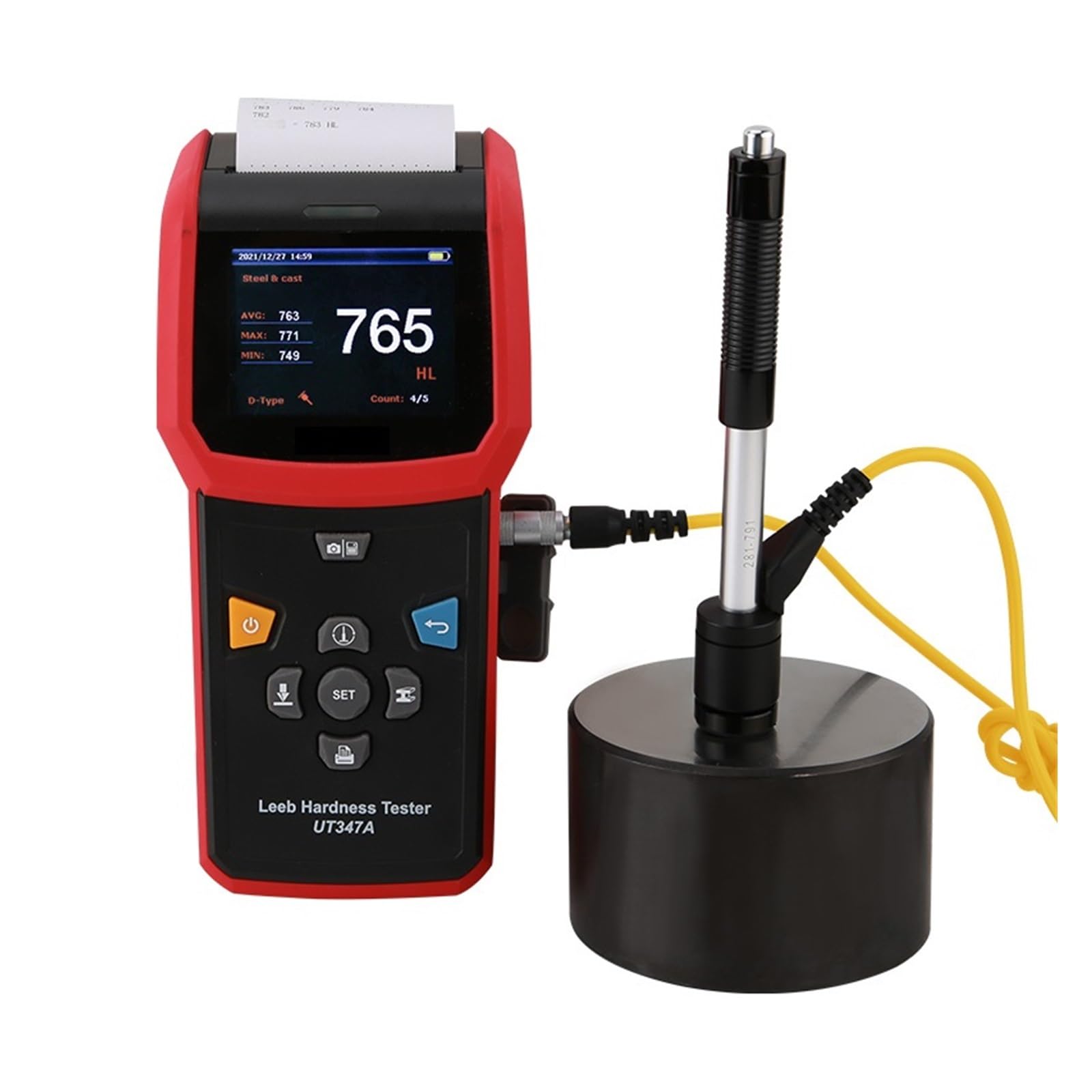 Hardness Tester, UT347A Leeb Hardness Tester 640×480 Pixels Portable High Precision Vickers Steel Metal Hardness Tester Digital