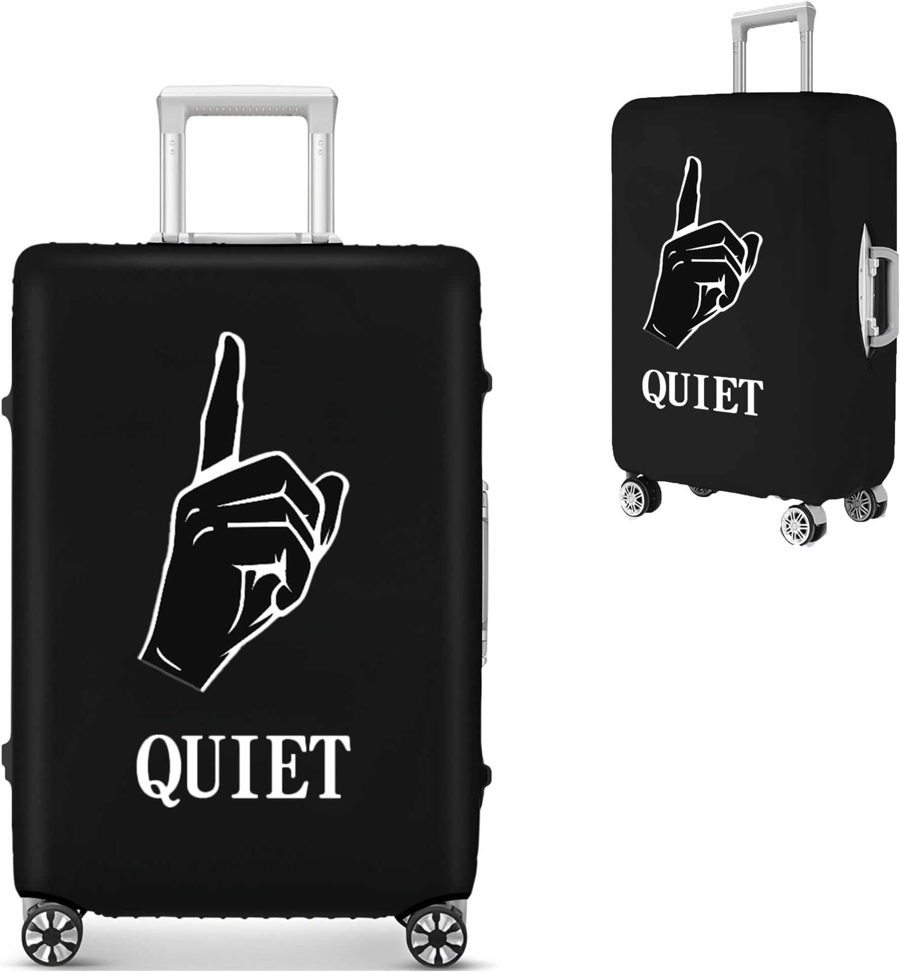 GigabitBestElastic Travel Luggage Cover, Spandex Material, Washable, TSA Approved, Fits 23-24 Inch Suitcase (Size M), Ideal for Quiet Travelers