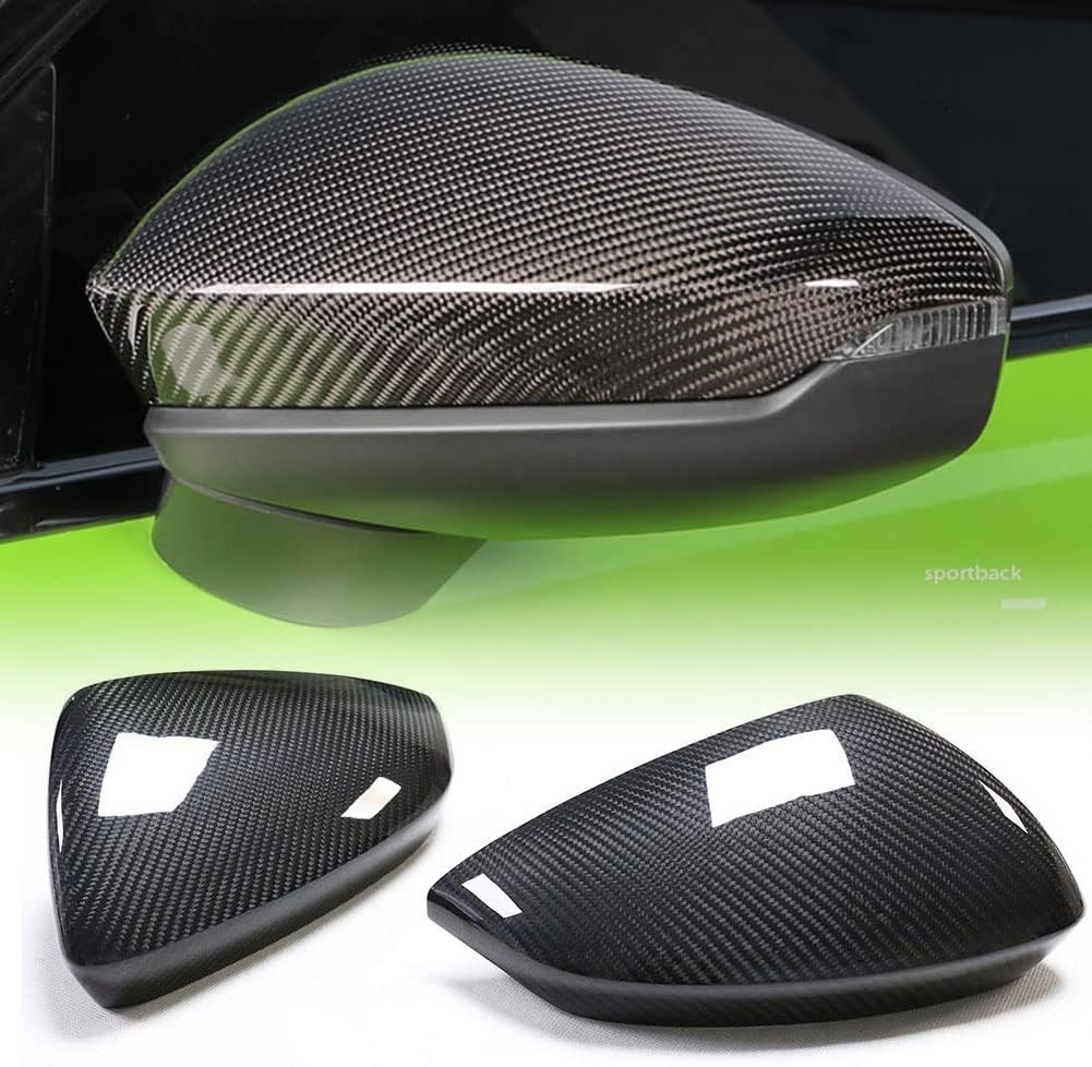 Carbon Fiber Mirror Cover for Audi A3 S3 RS3 Sedan 4-Door 2021-2022 Add on Style Side Rearview Mirror Caps Exterior Shell Factory Outlet LHD(With Side Assist)