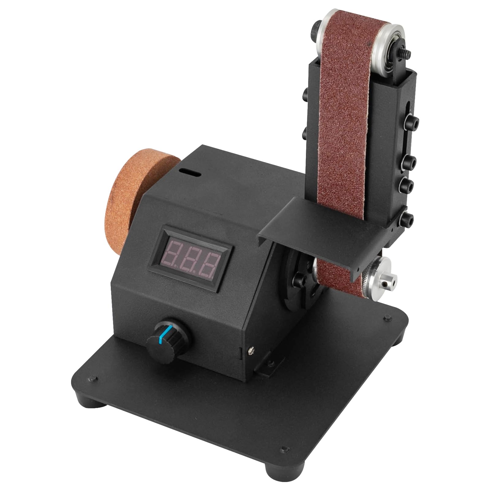 Mini levigatrice a nastro fai da te, levigatrice a nastro elettrica, 350 W, velocità regolabile con 10 nastri, per levigatura e lucidatura