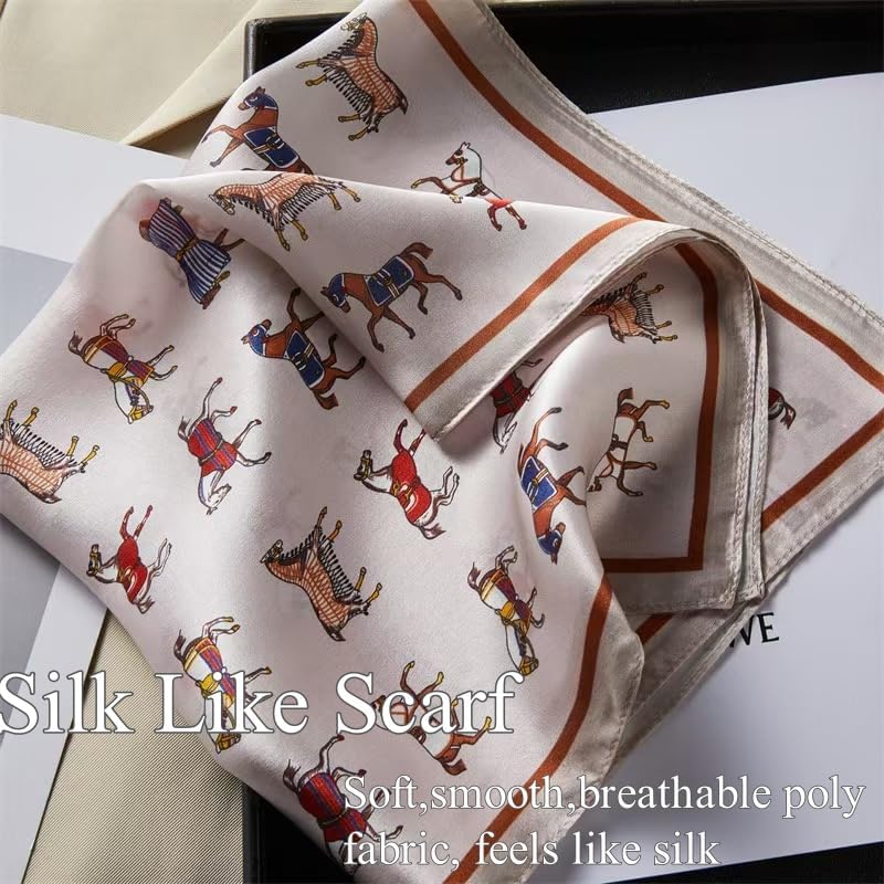 Hexchasty Head Hair Scarf Satin Silk Feeling Scarves for Women Lightweight Fashion Bag Purse Scarf for Handbags Accessories - Image 3