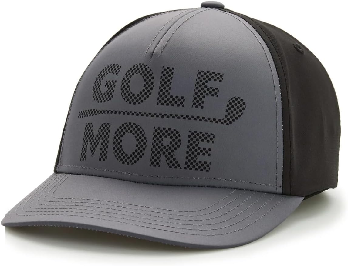 Perforated Golf More Performance Adjustable Snapback Hat (US, Alpha, One Size, Asphalt)