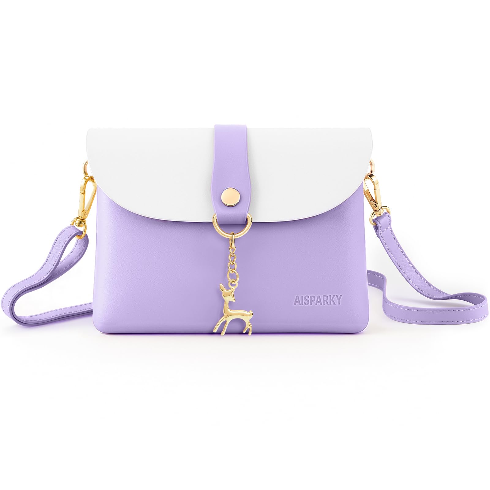 Small Crossbody Purse, PU Leather Small Purse for Girls With Pendant With Strap/Gold Chain Strap