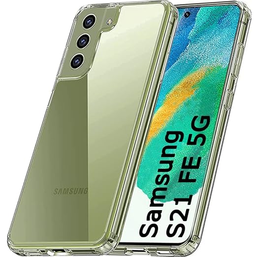 TheGiftKart Ultra-Hybrid Crystal Clear Back Case Cover for Samsung Galaxy S21 FE 5G Shockproof Design Hard Back Cover Case for Samsung Galaxy S21 FE 5G (PC & TPU, Transparent)
