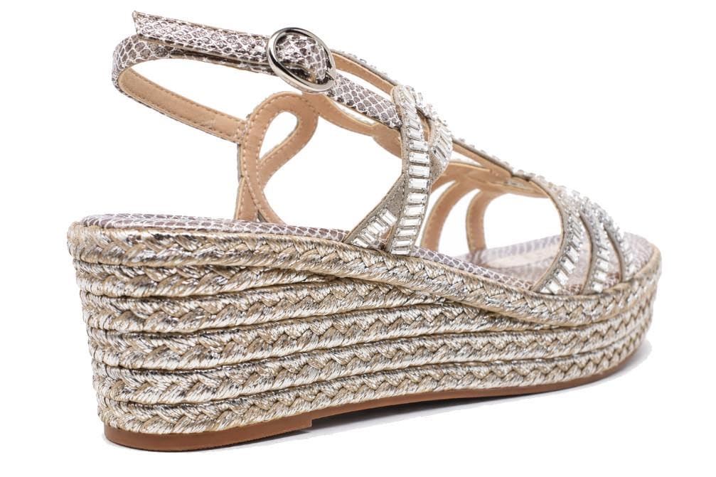 Sandalias con cuña media Alma en Pena para mujer de esparto - Mujer
