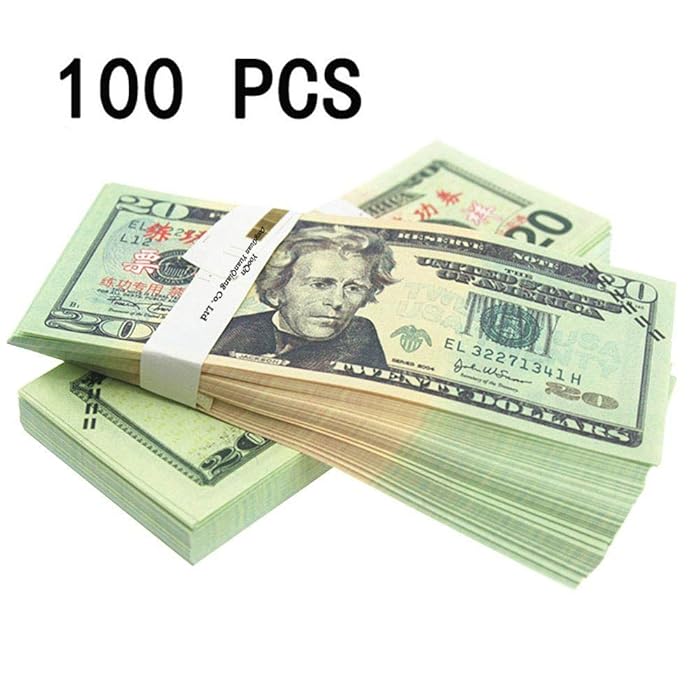 Buy WAYOME Movie Prop Money Full Print 2 Sided,Realistic Money 100 pcs