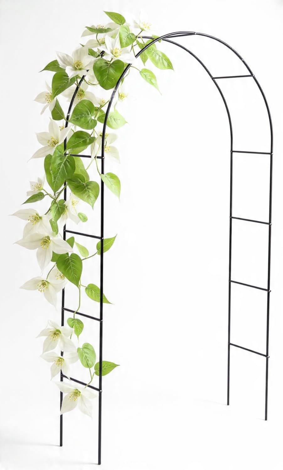 Garden Arch Trellis Metal Frame for Climbing Plants, Roses & Vines, Heavy Duty Outdoor Steel Archway for Garden, Wedding Decor & Pathway Entrance