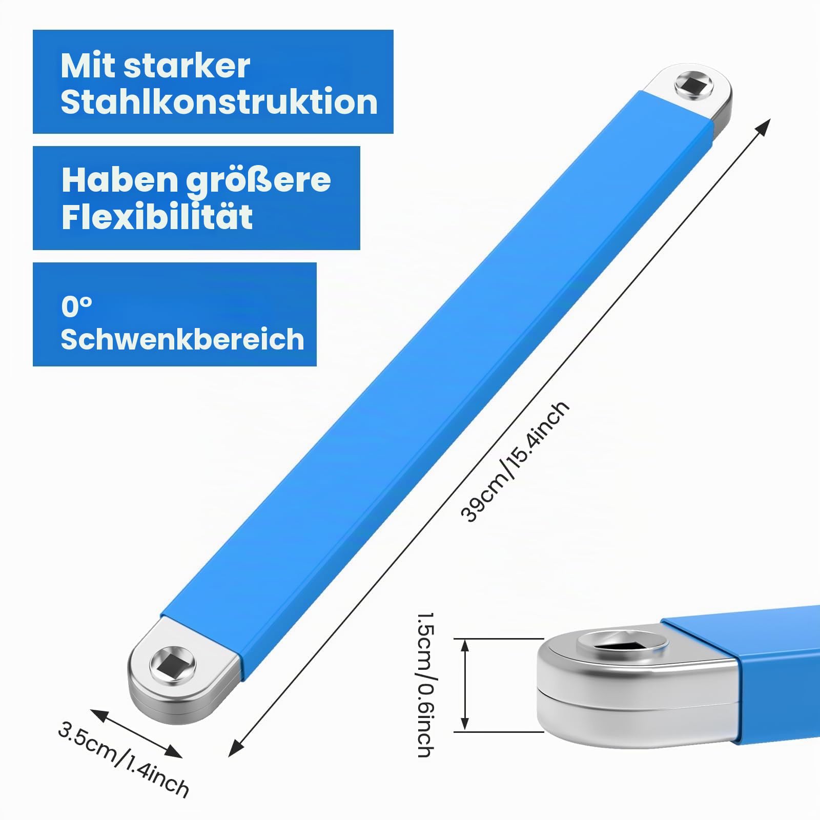 Professioneller, schlagfester, gekröpfter Verlängerungsschlüsselsatz, Ratschenverlängerungsstange, Drehmomentschlüsselverlängerung, Ratschenverlängerung, verlängerter Schraubenschlüssel für enge Räume