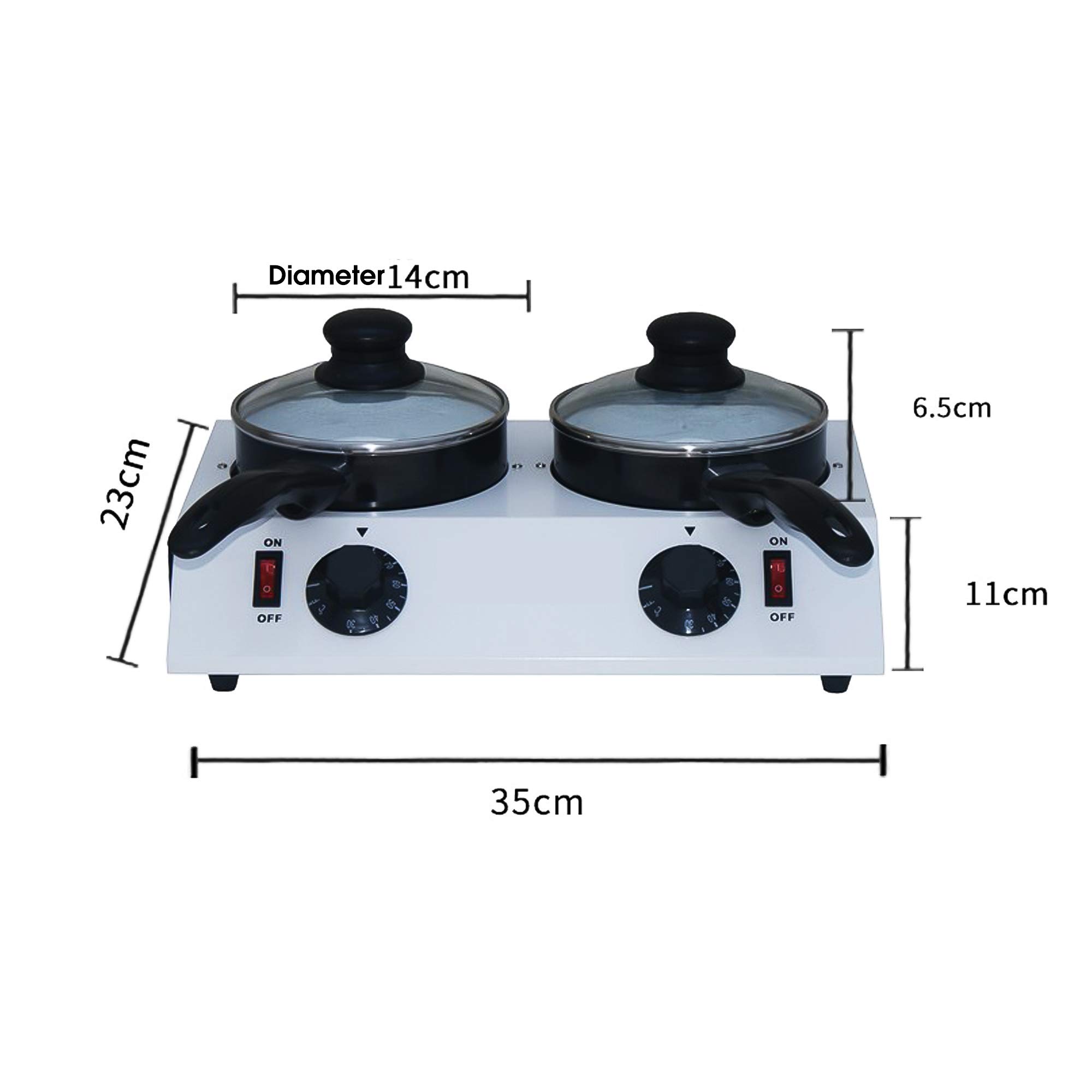 Templadora de Chocolate Comercial Profesional con Control Manual, Ideal para Chocolate, Dulces, Queso, Vino, Leche, café Olla Doble Antiadherente