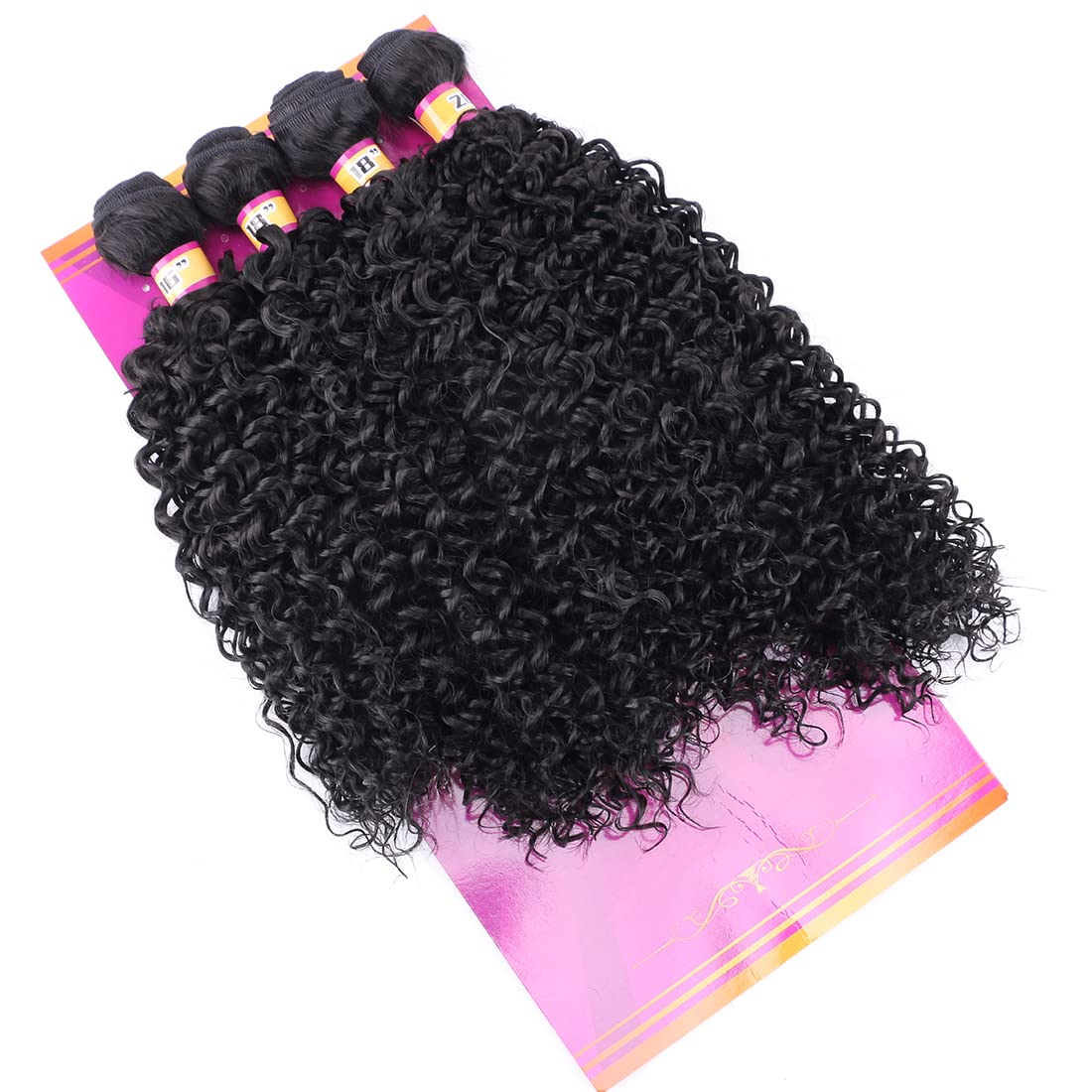 Amazon.com : Afro Kinky Curly Synthetic Hair Bundles Curly  display picture 3