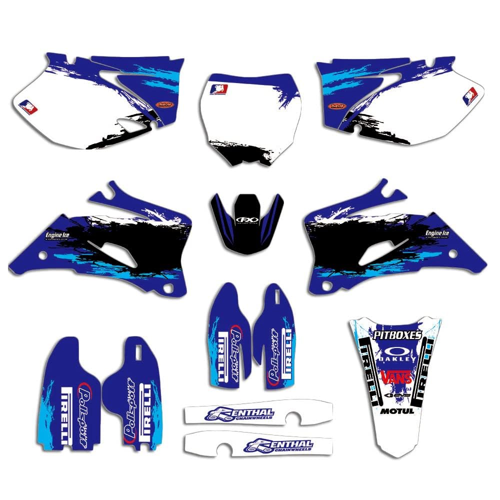 Yamaha YZ250F/450F Graphics Kit Decals 2006-2009 | Customizable Number & Name, Red Design, Full Kit