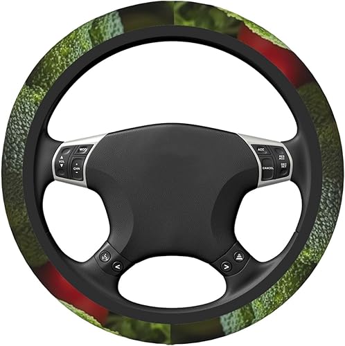 Miniatura 3 de Nutritious - Funda para volante con estampado de verduras, suave, antideslizante, funda elástica para volante de automóvil, protector universal de