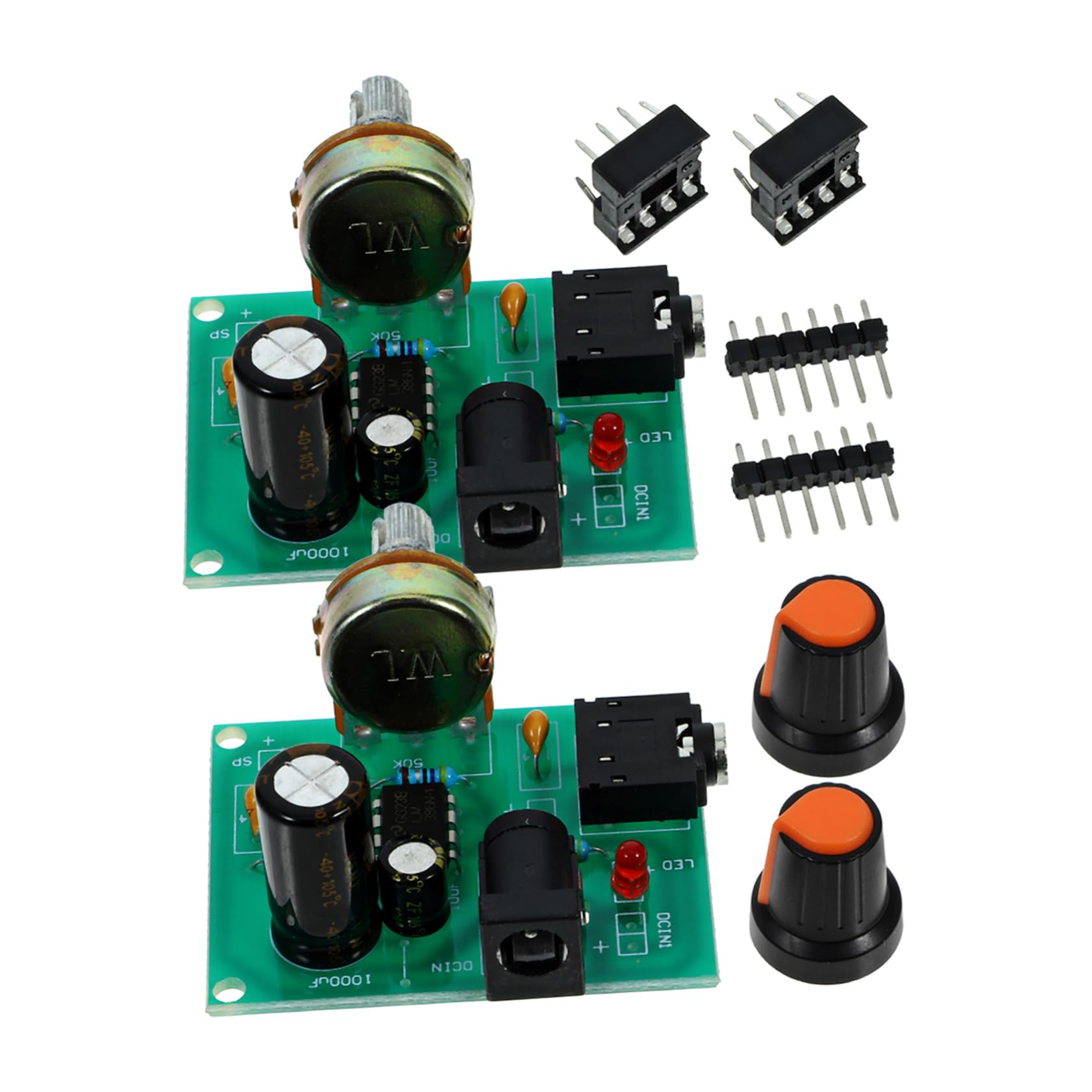 Cabilock LM386 Mini Amplifier Board Kit Low Power 3-12V Solder Practice Project 2 Sets Audio Amplifier Circuit Module for DIY