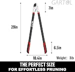 GARTOL Anvil Lopper with Compound Action 29 Inch Heavy Duty Tree Branch Cutter, 2 inch Cutting Capacity Tree Trimmer, with Ergonomically Designed Non-Slip Handles