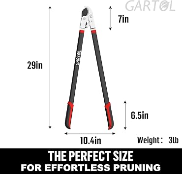 GARTOL Heavy-Duty Anvil Lopper, 29 Tree Pruning Shears, with a Spare SK5 Steel Blade, Compound Action for Effortless Cutting 2 Branch, Ergonomic Non-Slip Handles, Durable Garden Branch Cutter