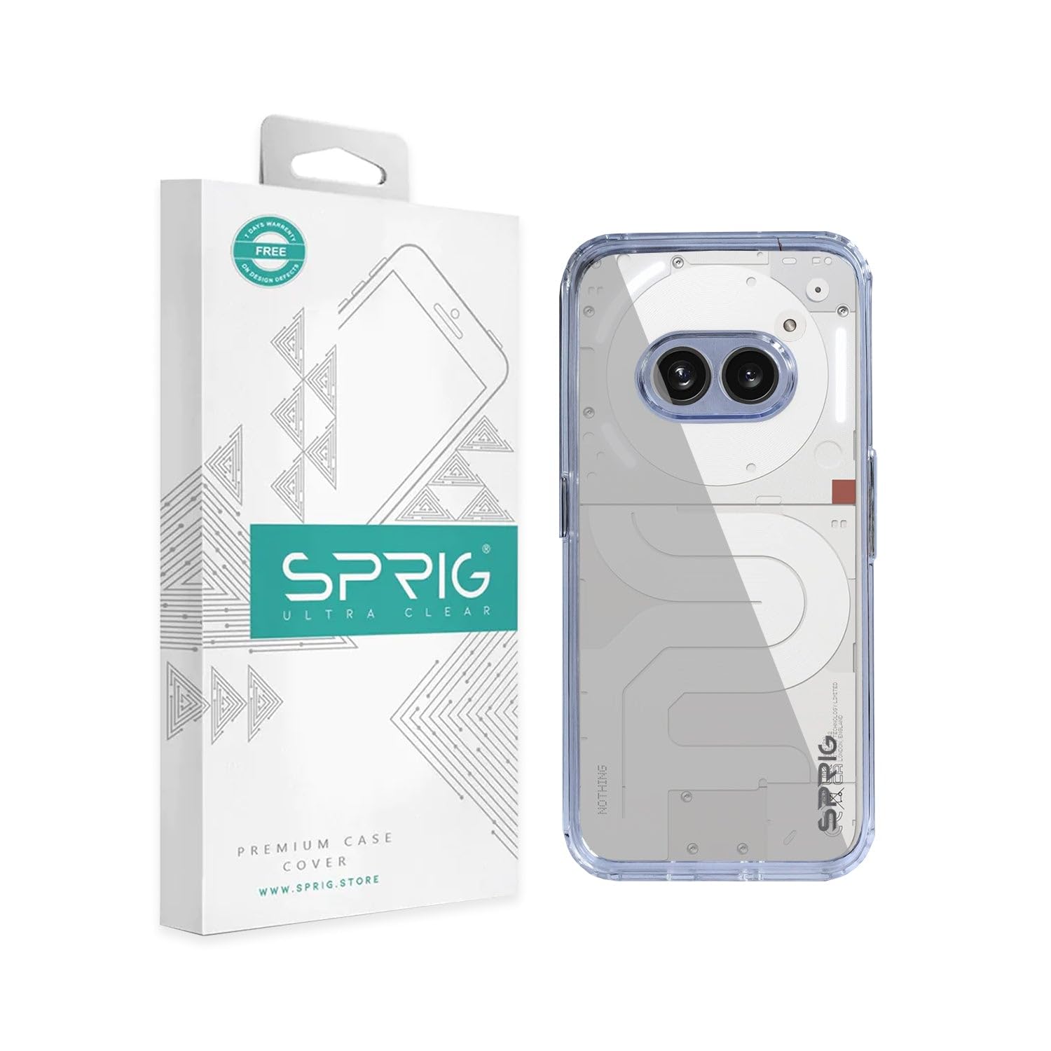 SPRIG TPU Bayer PC Back Cover/Back Case for Nothing Phone 2a (Transparent)