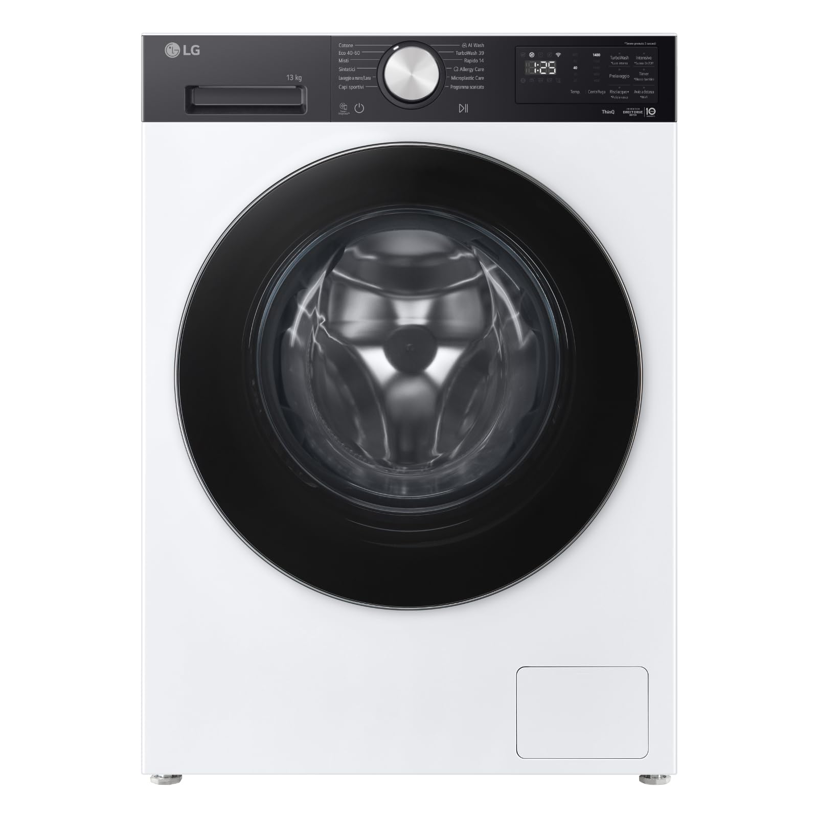 LG Lavatrice 13 kg Classe A -40%, Serie NX5, Lavaggio AI DD - F4NX5013TKC
