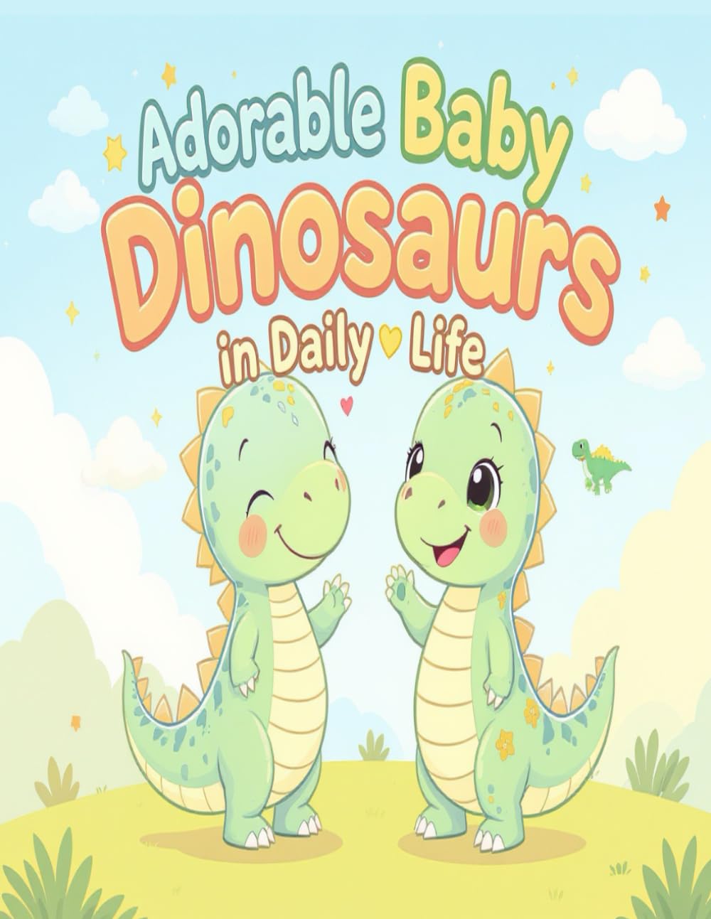 Adorable Baby Dinosaurs in Daily Life Coloring Book: 50 Cute Baby Dino Scenes for Fun & Creativity