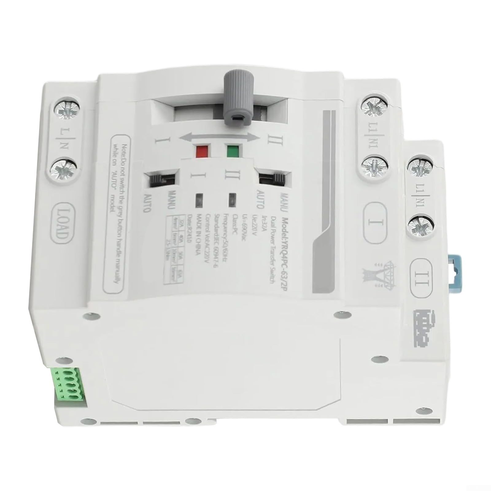 Automatischer Dual Power Für Ats Umschalter 220V, Netz Zu Generator Wechselstromschalter, PC Isolierung Für Wohnbereich(2P 32A)