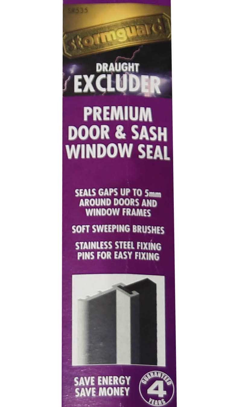 Stormguard Brown Slikseal Brush Around Door Seal Draught Excluder Weather Proofing (Brown)