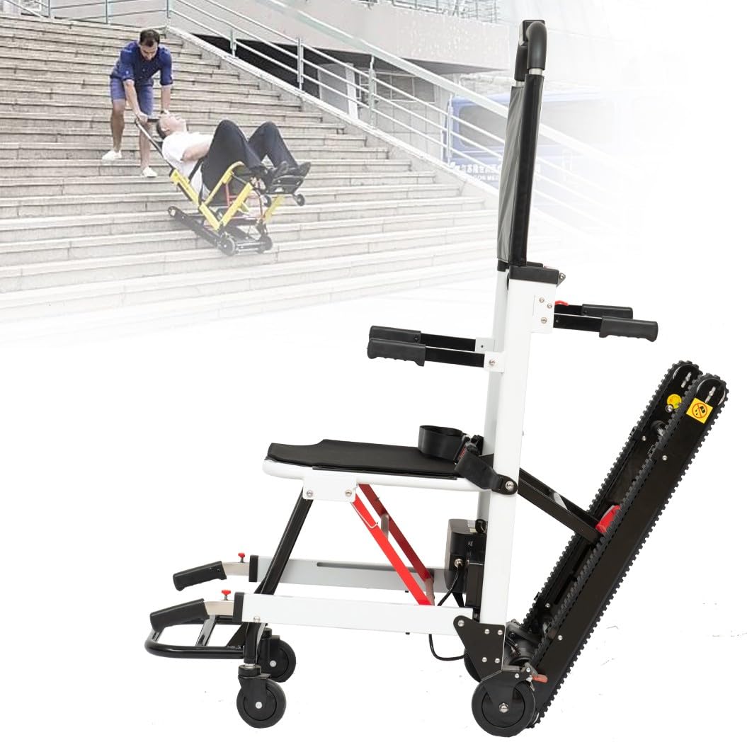 Elektrischer Raupen-Treppensteiger,Treppenliftstuhl Für Ältere Menschen,Elektrischer Treppensteiger-Rollstuhllift,Zum Treppenauf- Und -Absteigen,Belastung 165 Kg/363 Lbs A