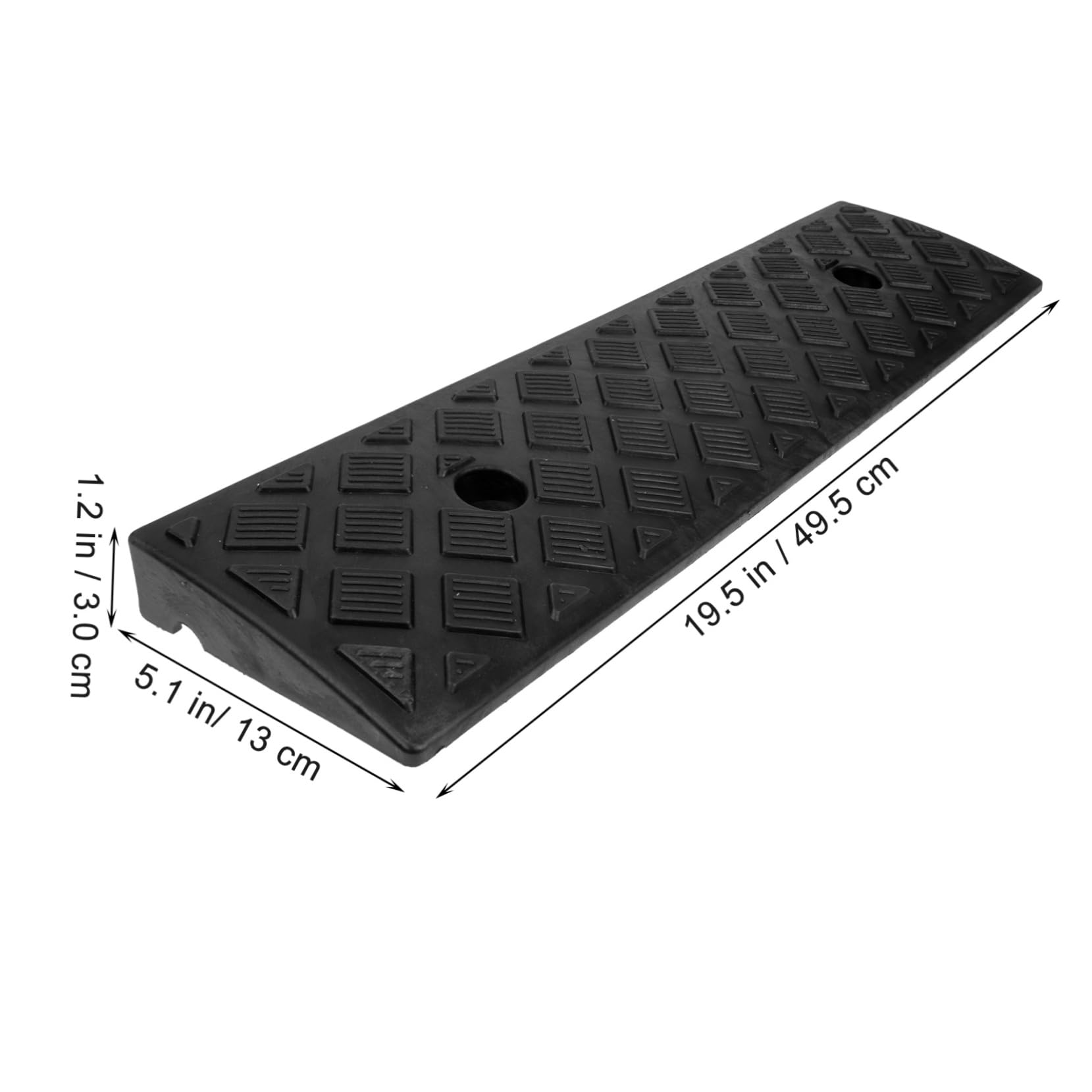 MAGICLULU Driveway Curve Ramps Car Motorcycle Curb Ramp Plastic Threshold Ramp Vibration and Noise Reducti