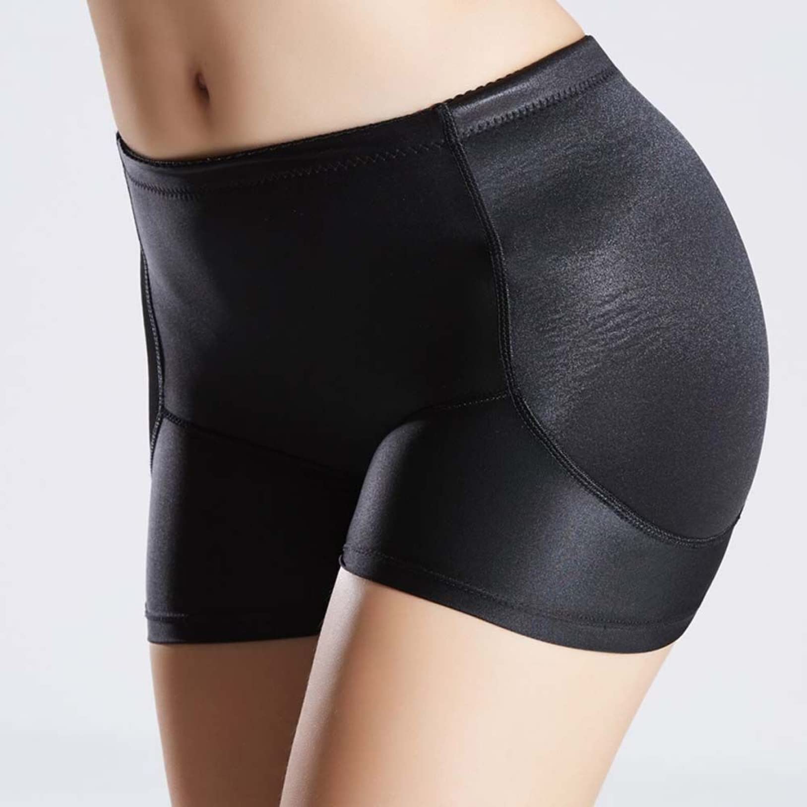 Mutandine Modellanti per Fianchi da Donna, Imbottite in Schiuma, Modellanti per Glutei Finti, Pantaloncini da Donna (Nero XXL)