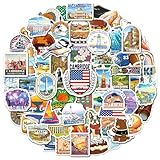 Massachusetts Travel Stickers: Includes 200 stickers featuring 100 unique designs inspired by Cape Cod lighthouses, natural scenery, and city skylines. A curated collection capturing New England charm and coastal style. No Mess, Just Memories: Crafte...