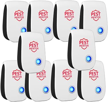 Ultrasonic Mouse Repellent 10 Pack Pest Control Repeller, Mice Repellent Indoor for Spider Bug Roach Ant Fly Rat Mice Insect Deterrent Pest Control Plug in