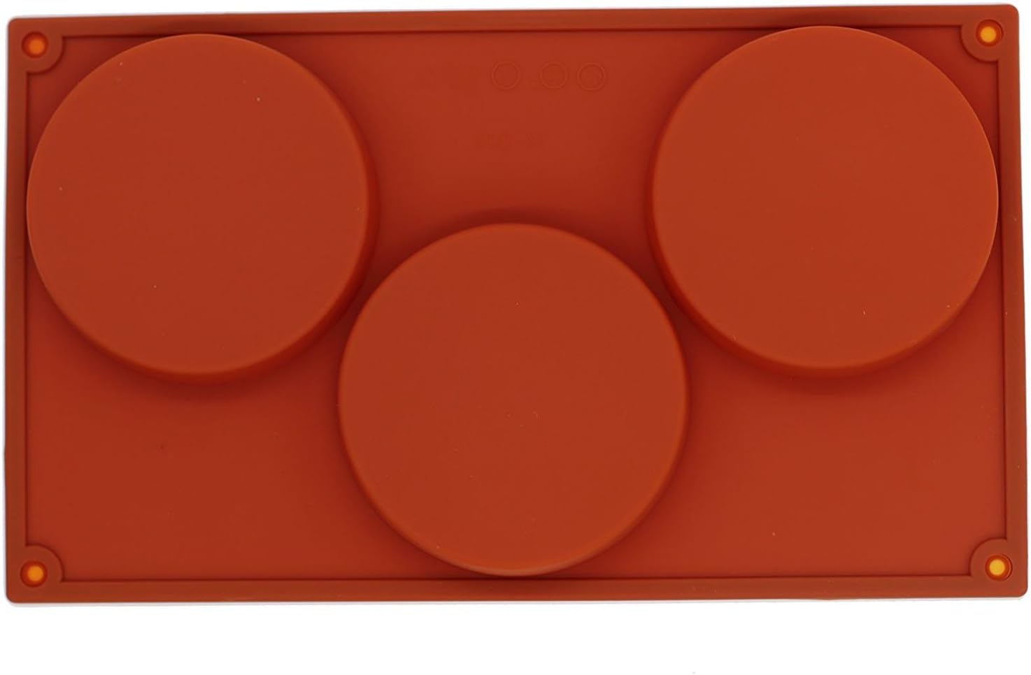 3-Cavity Large Round Silicone Disc Cake, Pie, Custard, Tart and Resin Coaster Mold