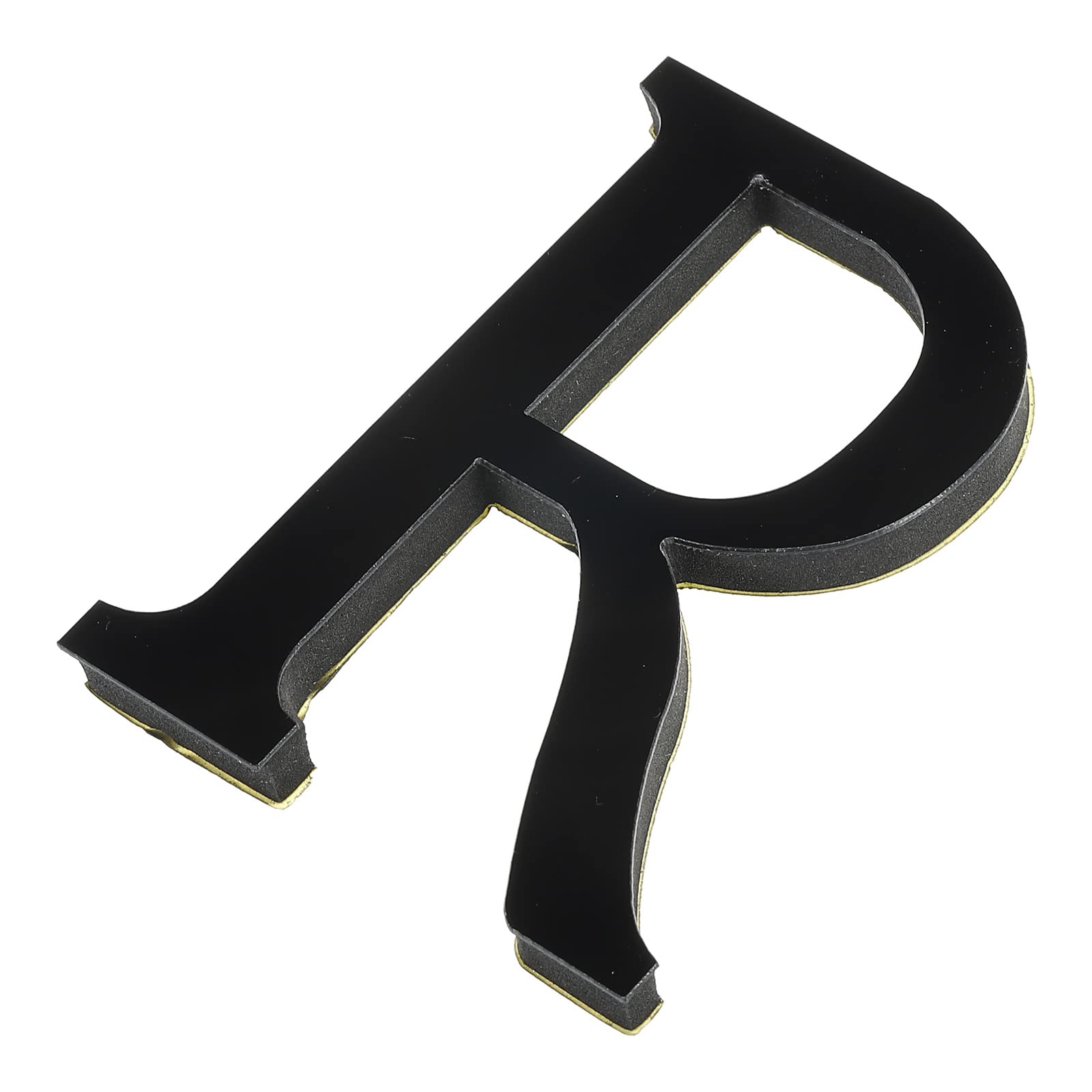 3D Acrylic Alphabet Mirror Wall Stickers Letter R Self-Adhesive Home Decor Letter Sign Art Sticker Decal for DIY Home Decoration Black