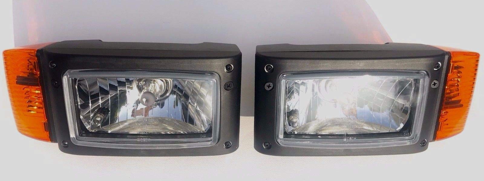 2 fari con frecce, set universale per macchine edili, trattori, escavatori