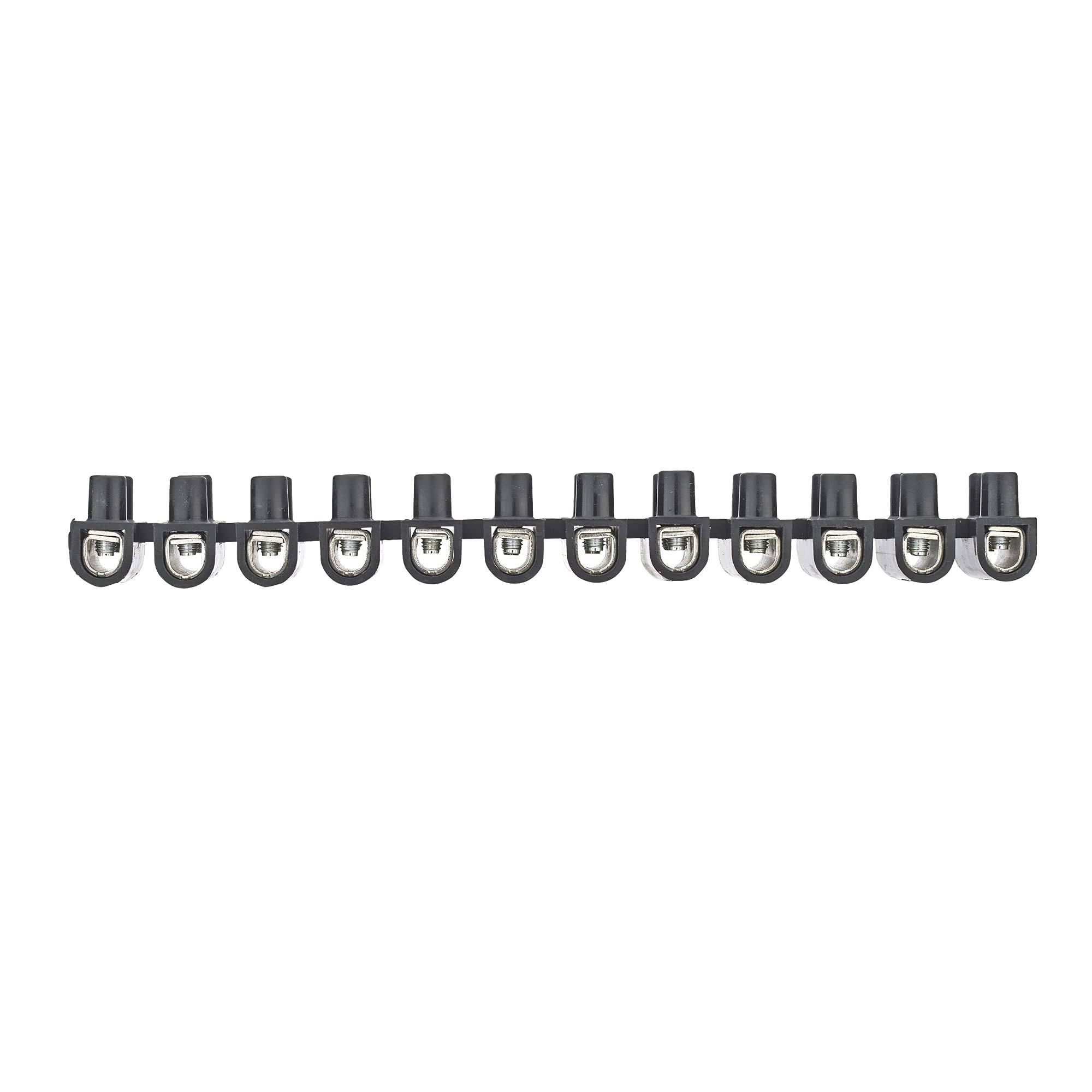 Barrette De Connection Électrique 12 Plots - 10 Mm² - Noir - Pour Câbles Domestiques Ou Pro - Installation Facile