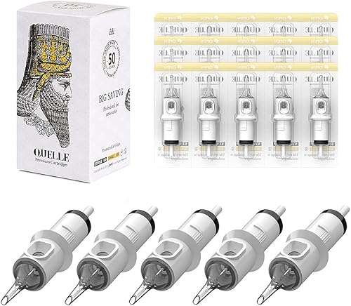 Miniatura 8 de Hawink Cartuchos de tatuaje agujas 50 piezas mezclado #12 estándar redondo liner & Weaved Magnum Shader & Curvado/Round Magnum Shader Soft Edge 3RL