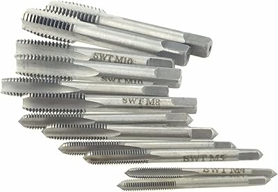 12pcs/lot M4 to M12 Hand Tap and Die Machine Spiral Point Straight Fluted Screw Thread Metric Plug Tools MINGPING