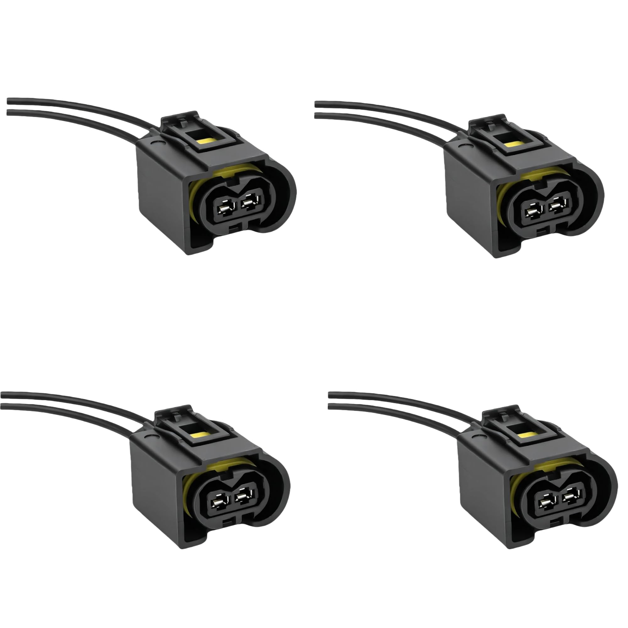 Compatible avec BOSCH A1685452928 Connecteur d'Injecteur Diesel - 2 Broches Femelle - Câble 15 cm - Remplace 1685452928, 50290937, L-BW50290937, 1967412-2 - Pour Systèmes Common Rail