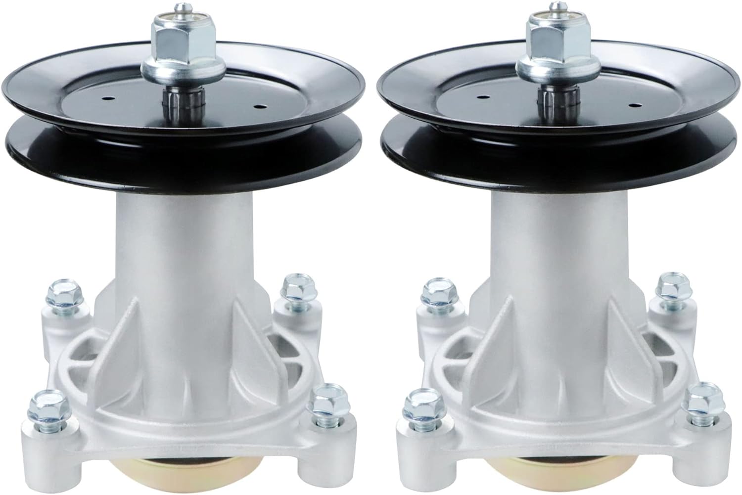 187292 192870 Spindle Assembly with 195945 Pulley Fit for AYP/Craftsman/Husqvarna 42 46 48 54 Inch Deck YT3000 YT4000 T3000 YTH22V46 YTH24V48 Lawn Mower, Replaces 532187281 532187292 2 Pack