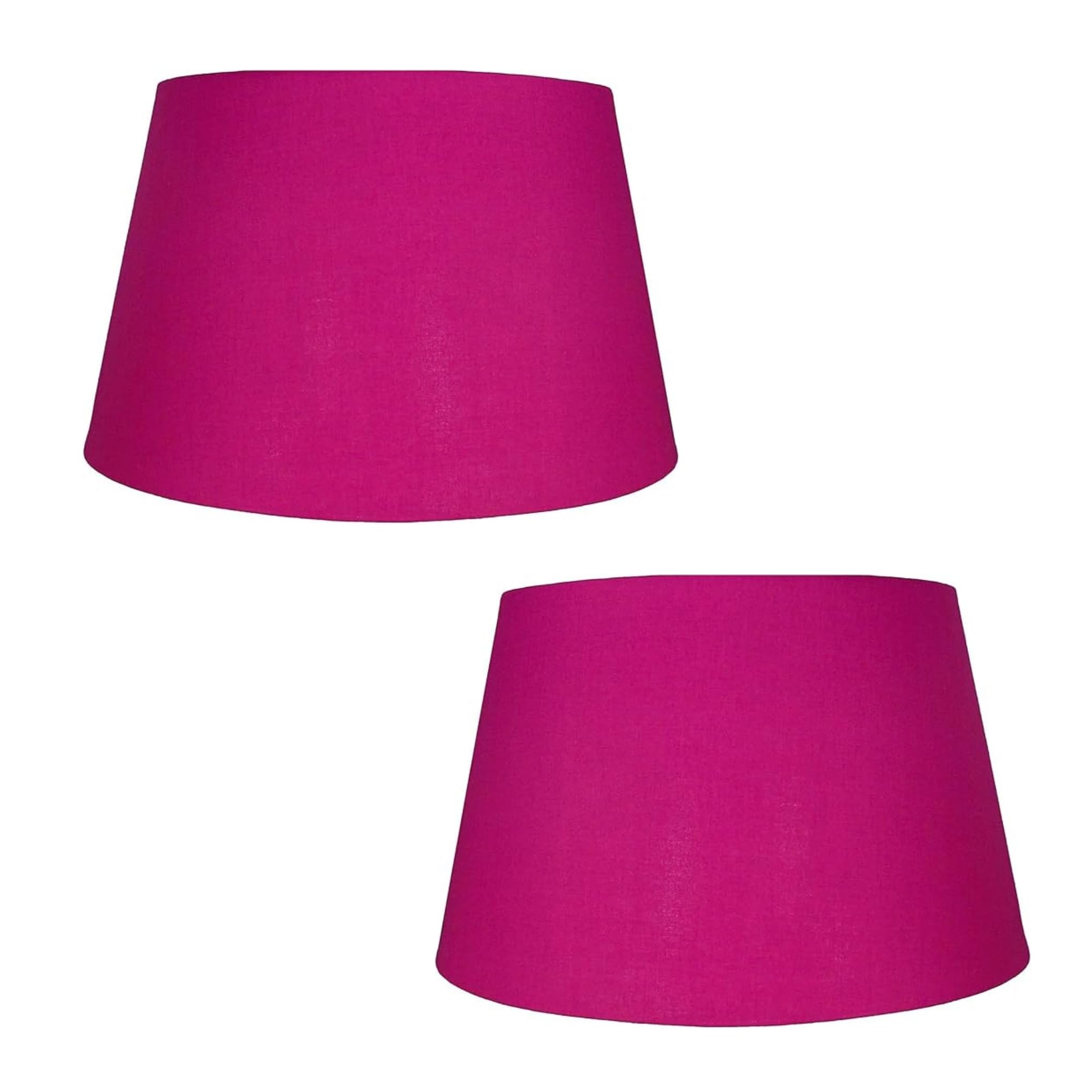 Loxton Lighting Purple Cotton Drum Shade – 10 Inch Easy Fit Es/Bc Shade For Living Rooms, Bedrooms, Hallways And Kitchens, Pendant Lampshades Or Shades For Table Lampss (2, )