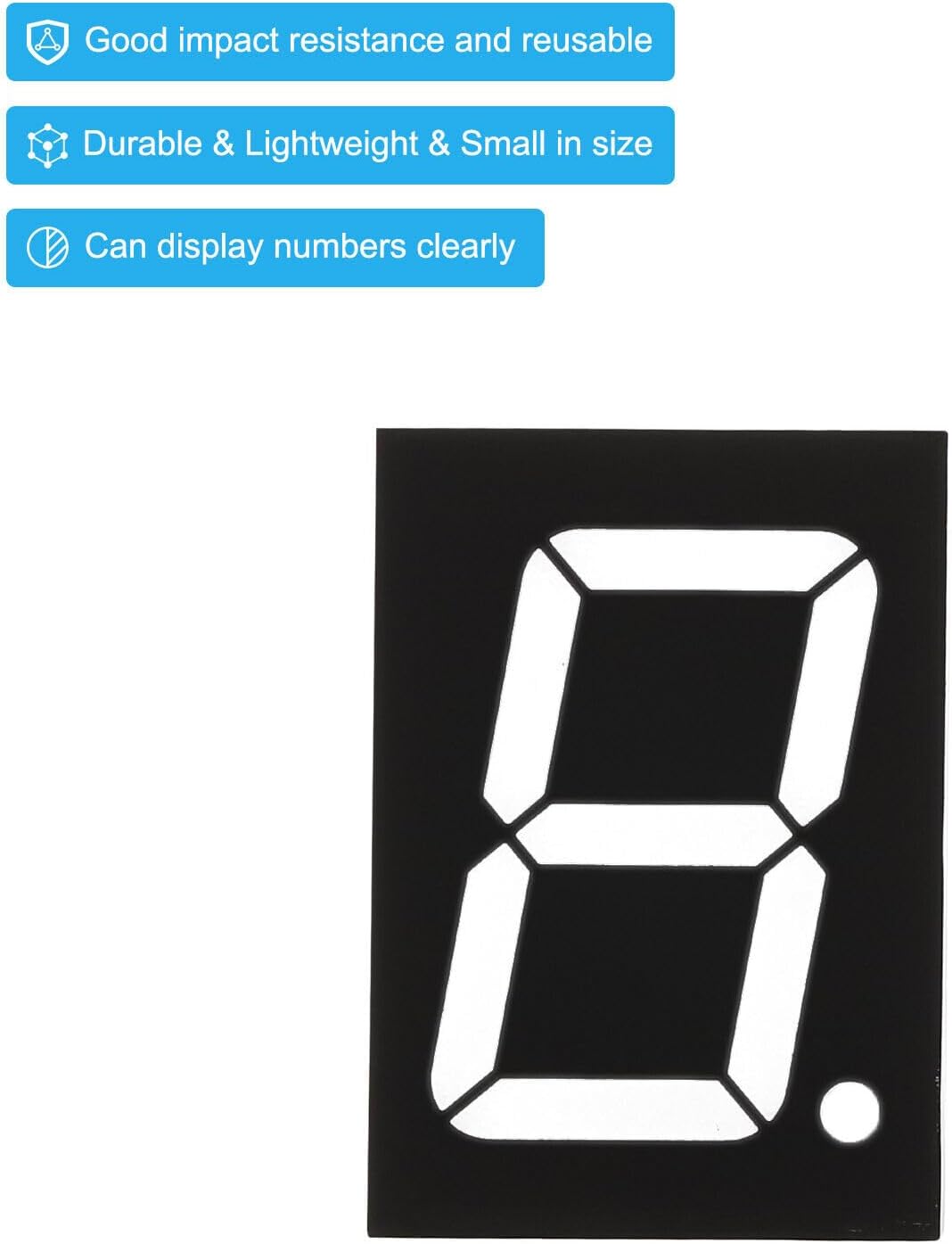 10Pcs Common Cathode 7 Segment 10 Pin 1 Digit 6V LED Display Digital Tube White YENCONG269
