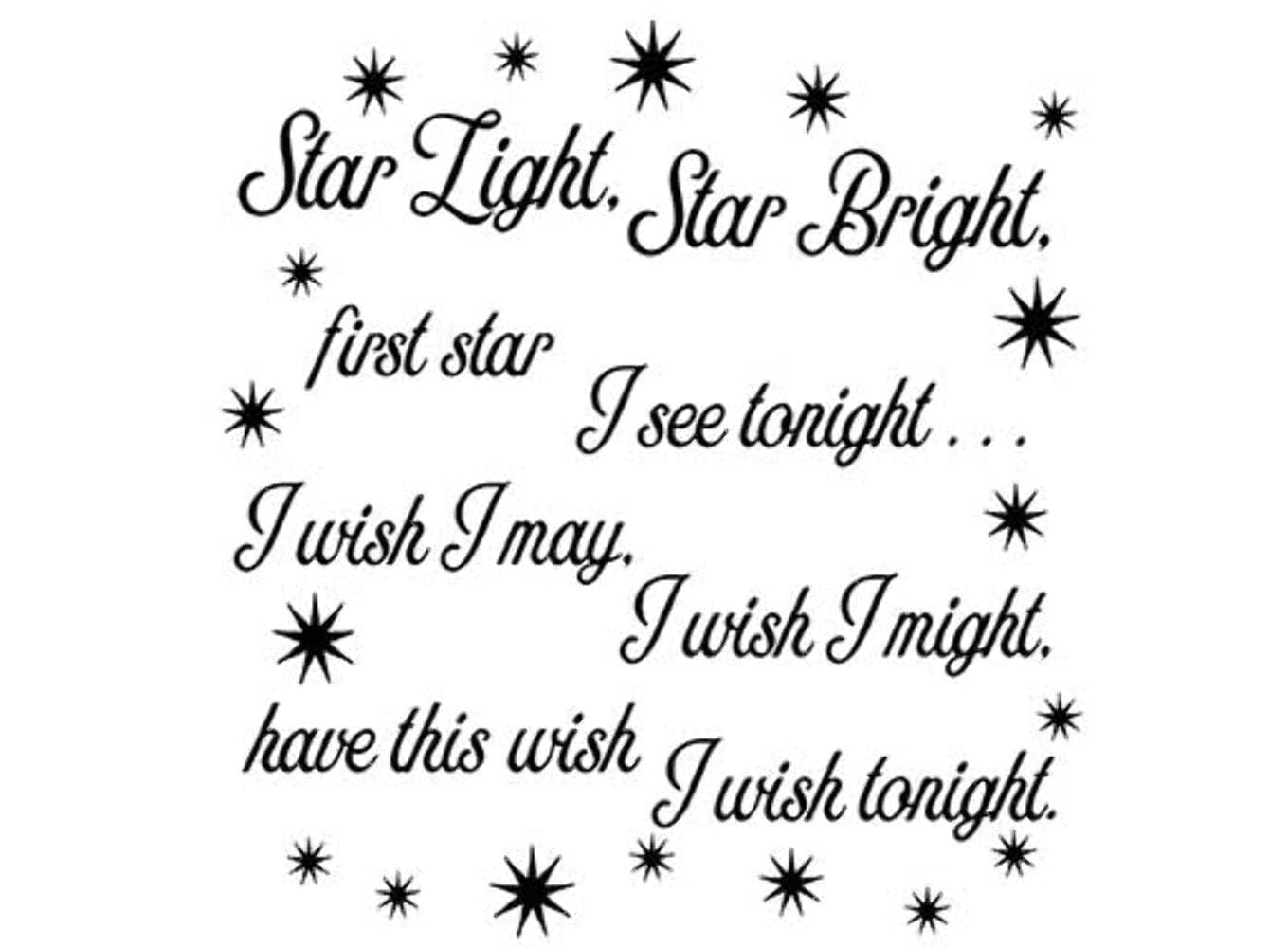 Star Light Star Bright 1 pc 3-1/2" X 3-1/2" Black Fused Glass Decals-image-49