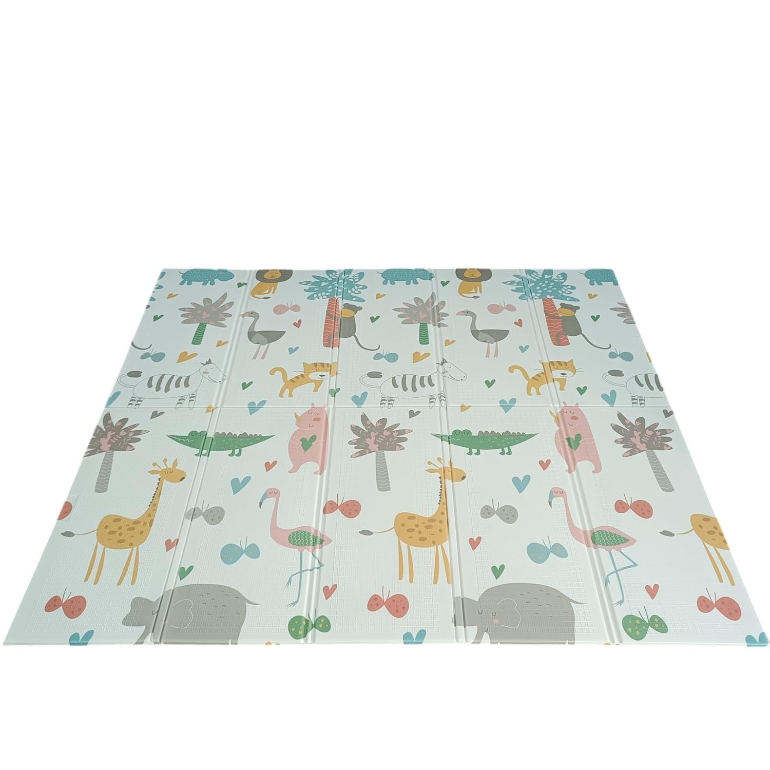 1Above Extra Wide Foldable Baby Playmat 200x180x1cm | Waterproof | Reversible Extra Large Playmat with Carry bag | Thick Padded XPE Baby Crawl Mat | Ideal for Bedroom, Nursery & Playroom (200x180x1cm)