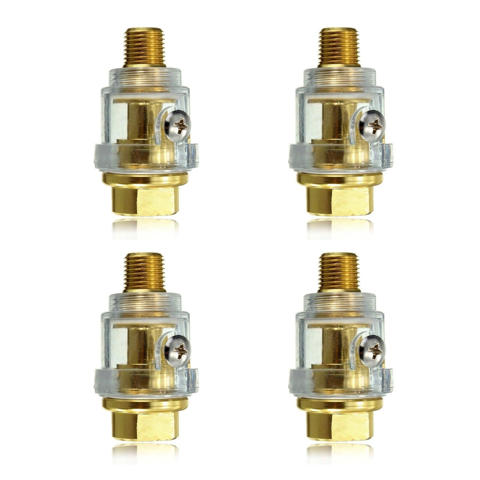 Automatischer Mini-Inline-Öler For die Reparatur von Pneumatikwerkzeugen und Luftkompressorrohren. 1/4"NPT Mini-Inline-Öler(4 pack)