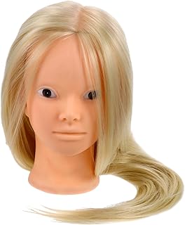 Beavorty Head Model Doll Wig Female Head Mannequin Hairdressers Head Model Cutting Mannequin Head Mannequin Head Rack Styling Head Doll Wig Head High Temperature Wire Make up Accessories
