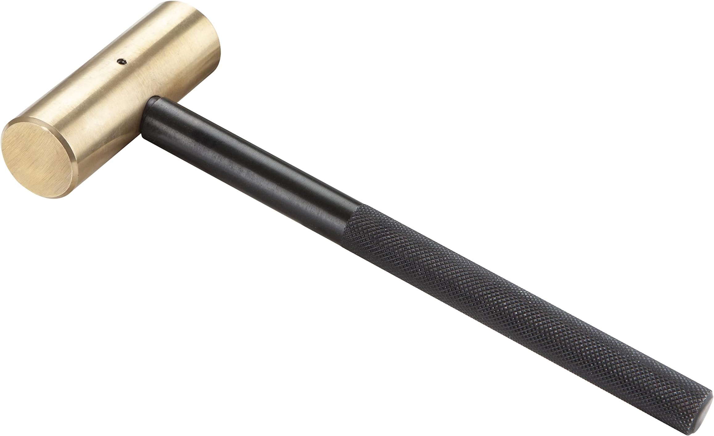 32491 Brass Hammer with black oxidised aluminium handle- 1 lb. Head weight. Head Dia. 1.1/8.