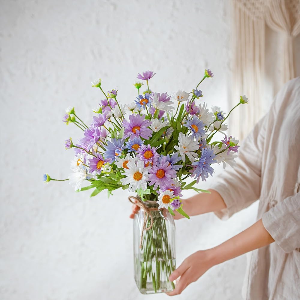 Marguerites artificielles en soie haut de gamme NatureMan, fleurs durables décoration maison