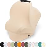 Simka Rose Breathable Nursing Cover Up and Car Seat Cover for Babies - Breastfeeding Cover for Baby Boy & Girl - Adjustable Stretchy Infant Carseat Canopy Carrier Cover for Summer - Must Have Registry