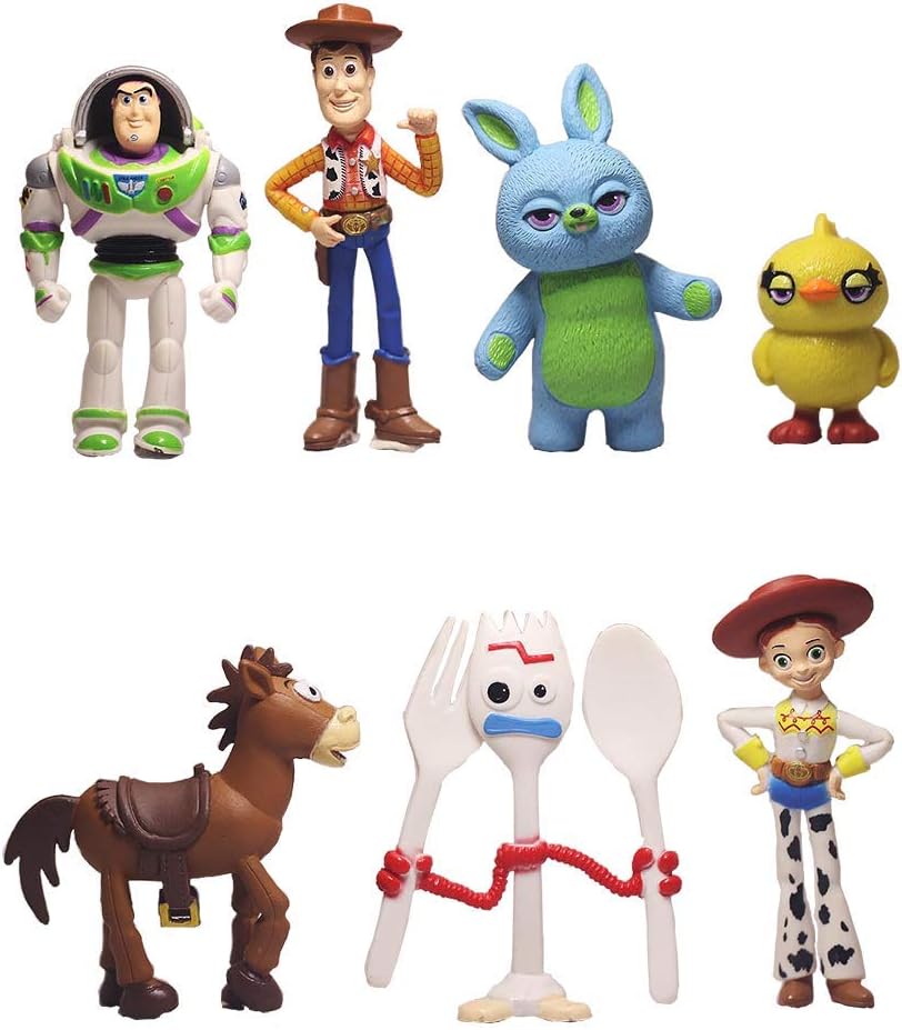 7 PCS Toy Stry Cake Toppers Mini Figurines Cupcake Decorations Cute Premium Party Supplies Cartoon Action Figures