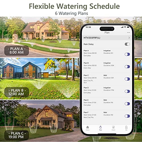 Wifi Hose Timer, Diivoo Smart Water Timer With Wifi Hub, 6 Irrigation Plans And 2 Watering Modes, Smart Sprinkler Compatible With Alexa And Google Home #TOP4