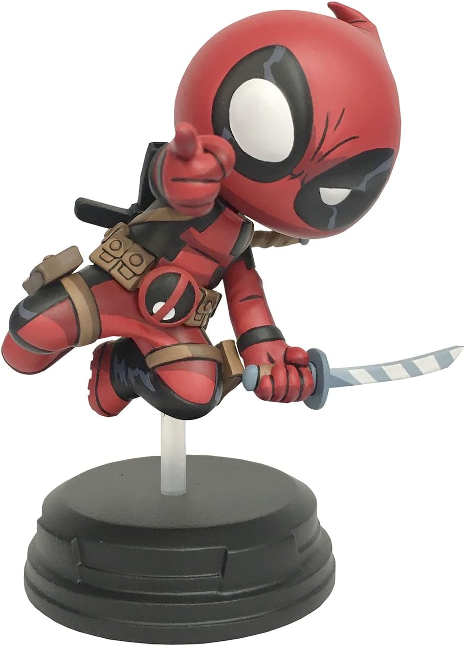 Marvel Animated Deadpool Jumping Statue